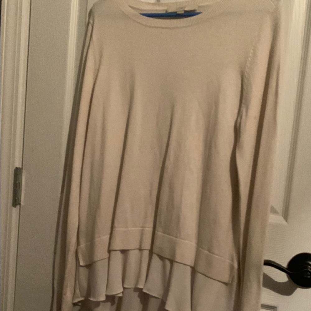 LOFT Cream Layered Sweater